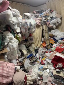 福山市で山積みになったゴミ屋敷片付け